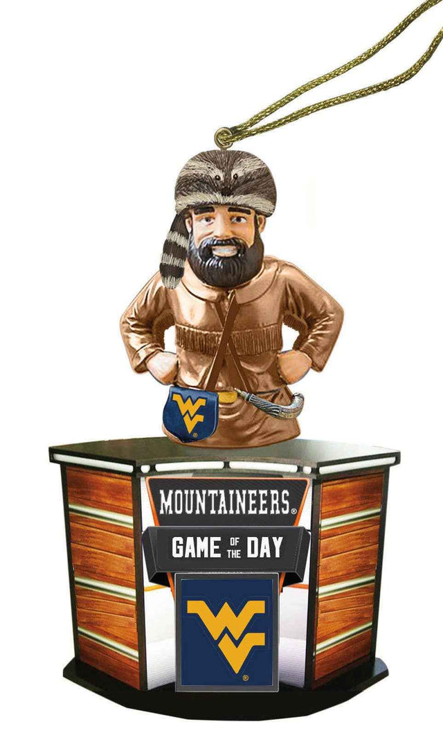 4" West Virginia Game of the Day Ornament