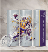 Kobe Bryant 20oz Tumbler – Basketball Legend Edition (with Straw)