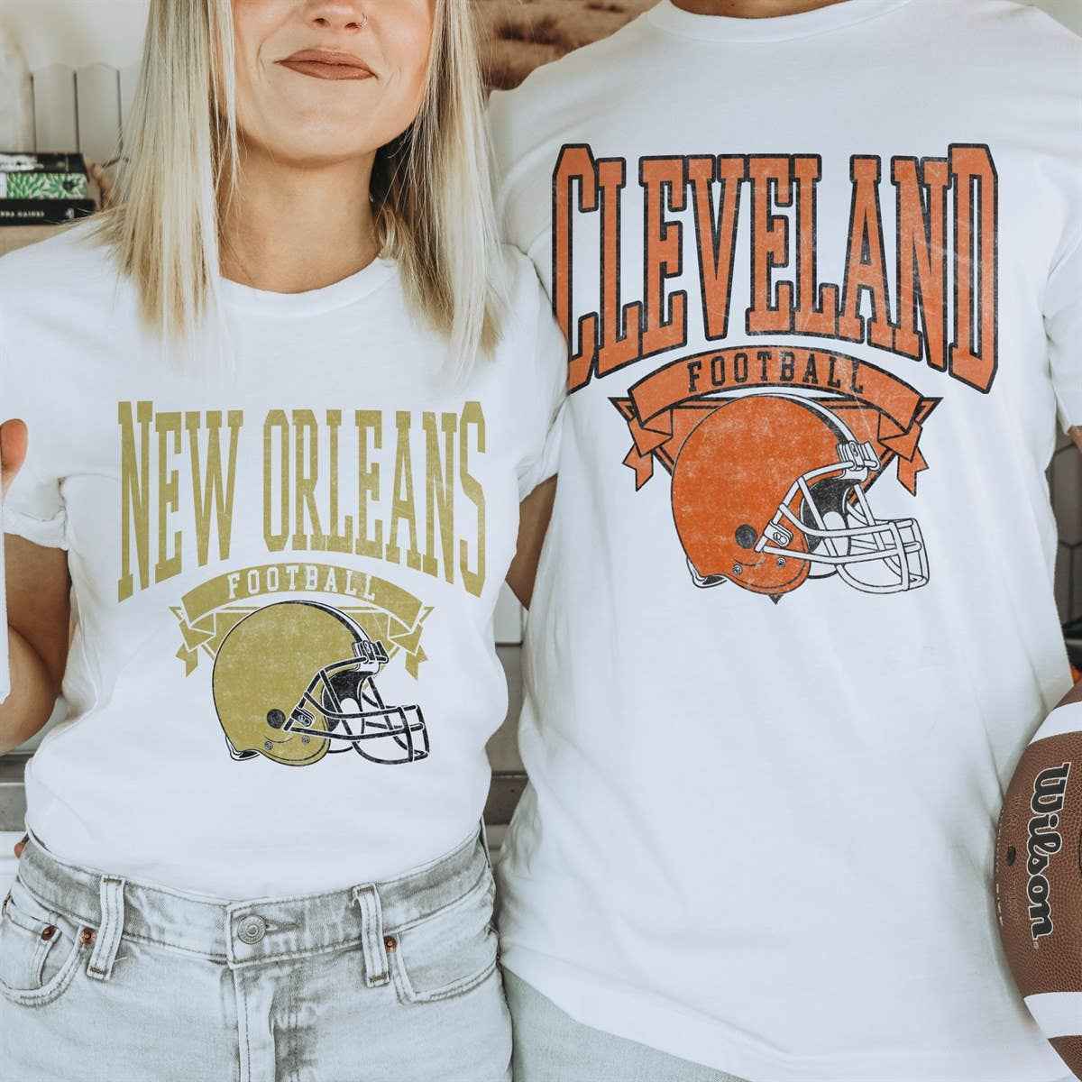 Football Team Vintage Hometown retro Game Day Graphic Tee