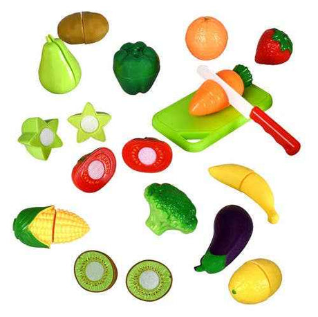 Playkidz: Fruit and Vegetables Basket Pretend Play Kitchen F