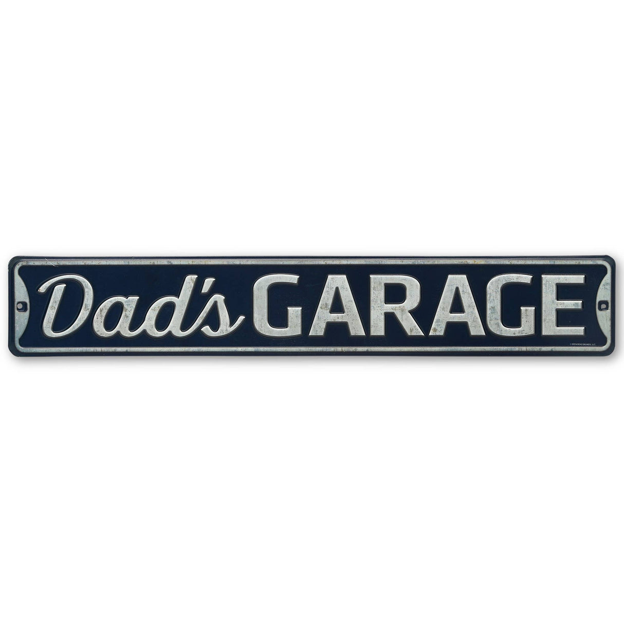 Dad's Garage Embossed Metal Street Sign