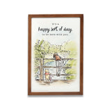 Winnie the Pooh Happy Sort of Day Framed Wood Wall Decor