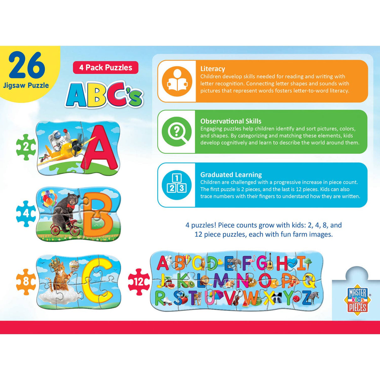 ABC's - Educational 4-Pack Puzzles