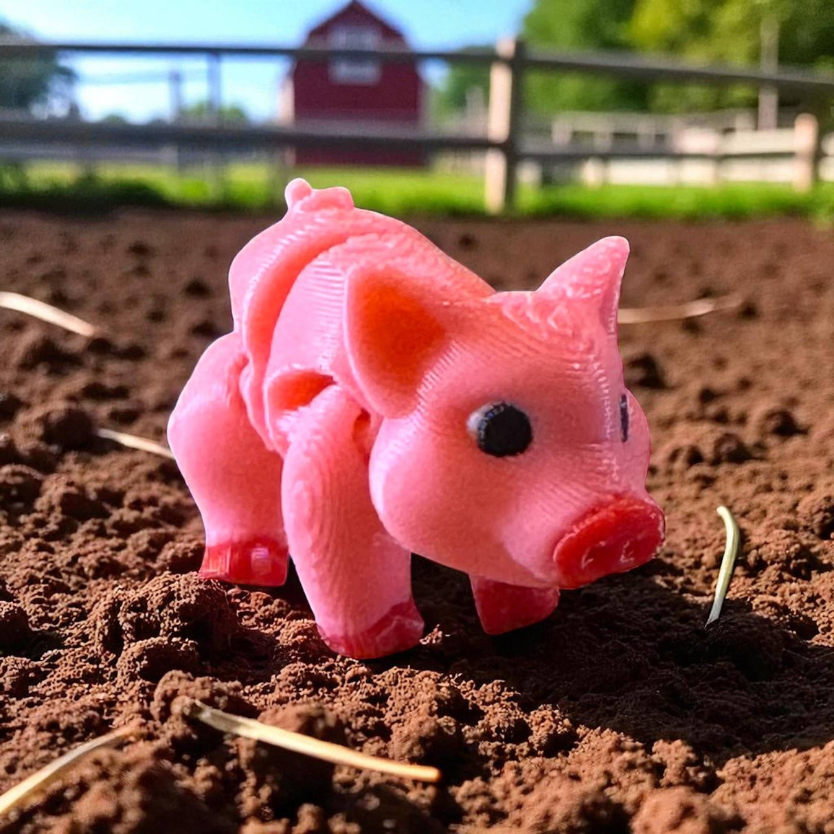 Pinky Pig Mini 3D Printed Animal