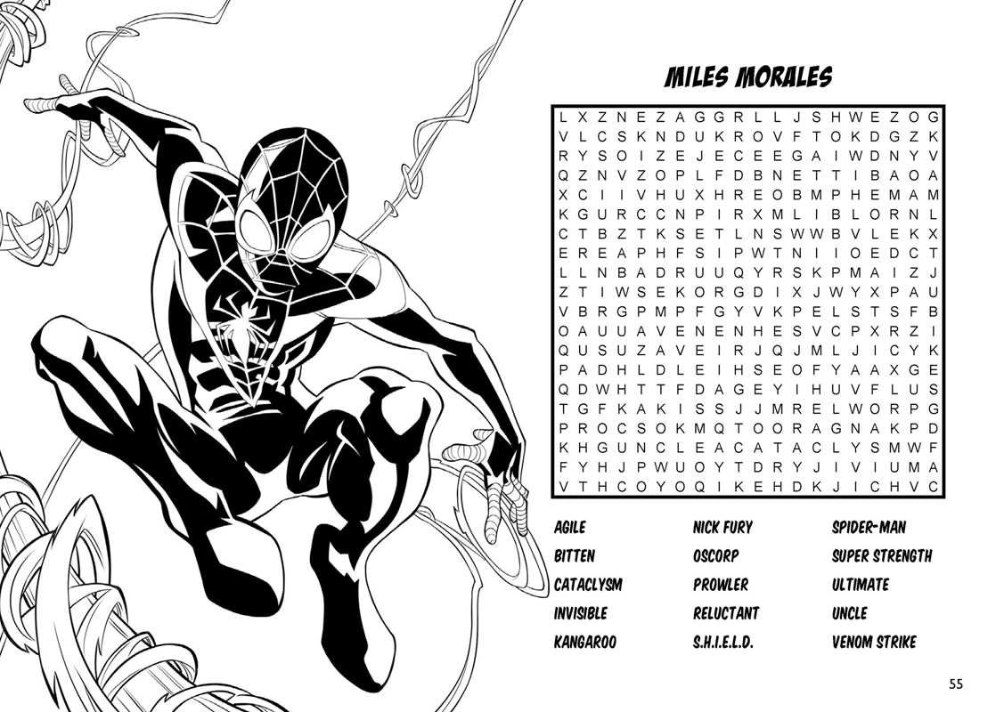Marvel Word Search and Coloring Book