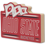 The Ohio State University Buckeyes Banner Chunky Wood Decor