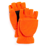 QuietWear Men's Waterproof Fleece Mittens - Blaze Orange