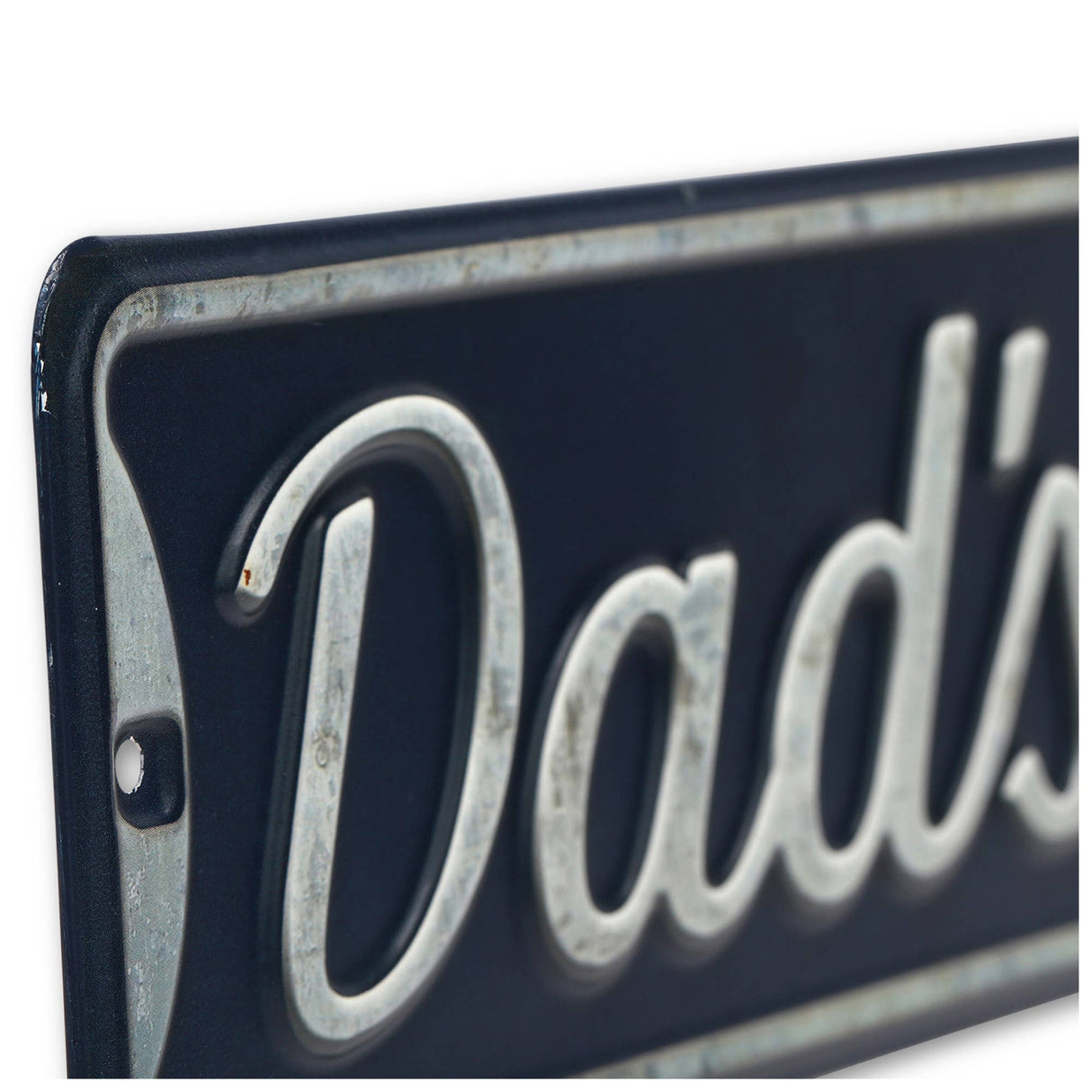 Dad's Garage Embossed Metal Street Sign