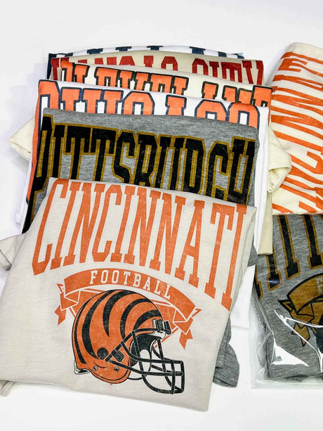 Football Team Vintage Hometown retro Game Day Graphic Tee