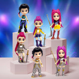 6PCS - Kpop Demon Hunters Huntrix Figure Keychain Blind Box Trading Card