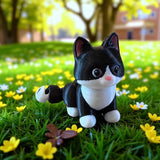 Sassy Black/White Cat Mini 3D Printed Animal