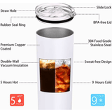 20oz Stainless-Steel Tumblers-Purple Muscle Car Design