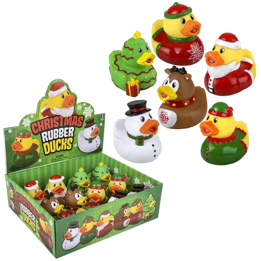 CHRISTMAS RUBBER DUCKIES 3.5"