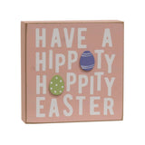 Hoppity Easter & Green Check Chunky Bunny Sitter 2/Set