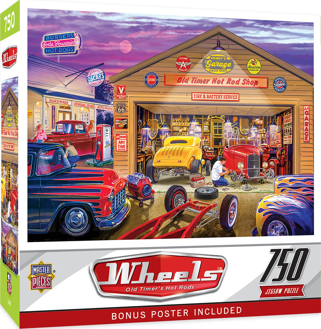 Wheels - Old Timer's Hot Rods 750 Piece Puzzle