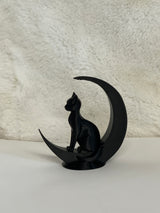 Cat on the Moon Statue 3D printed