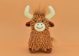 Multipet Floppy Highland Cow Dog Toy 10"