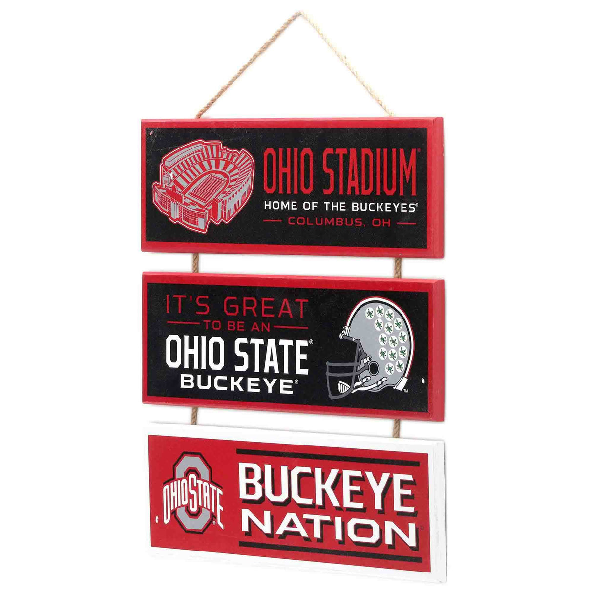 The Ohio State University Buckeyes Linked Wood Wall Decor