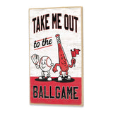 Take Me Out To The Ballgame Baseball Wood Wall Decor