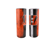 Cincinnati Bengals Grunge Football Edition 20oz Tumbler (with Straw)