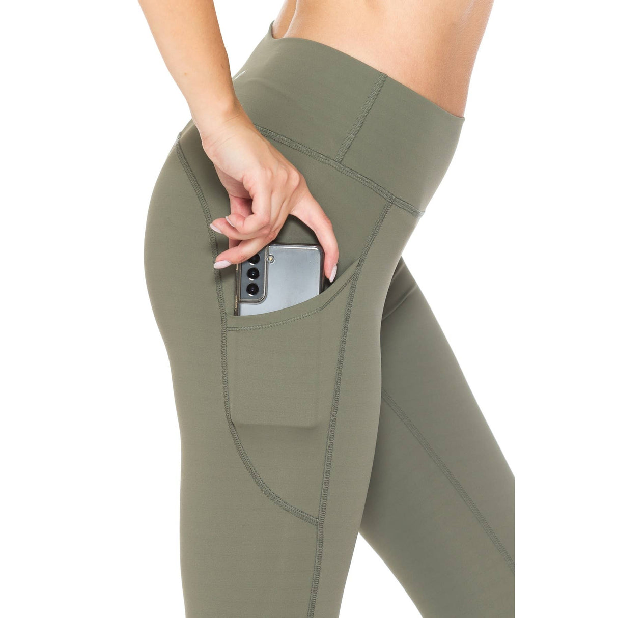 Premium Nylon Activewear Solid Leggings