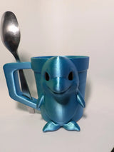 Dolphin Ice Cream Pint Holder 3D Printed