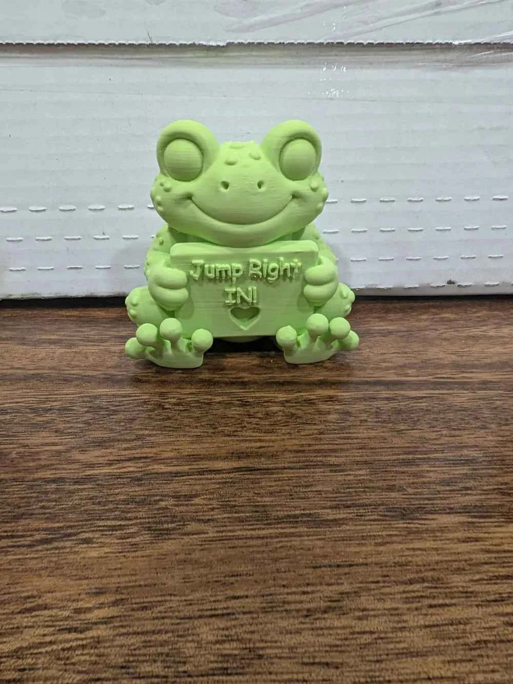 Fred the Frog Positivity Pal (Customizable Text) 3D Printed