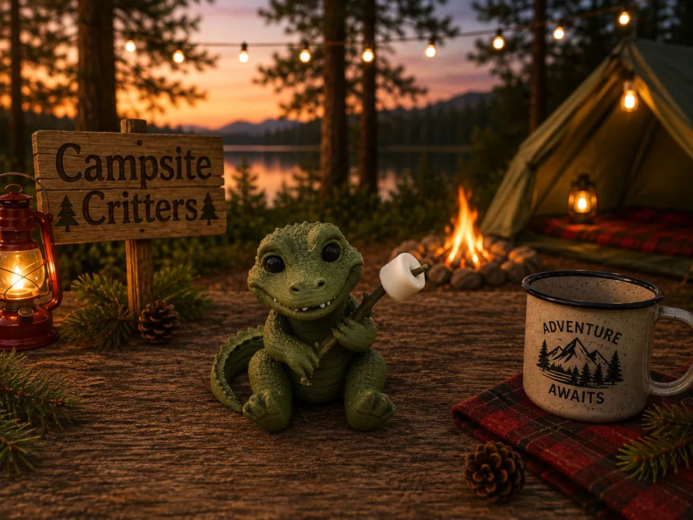 Gator Campsite Critter 3D Printed