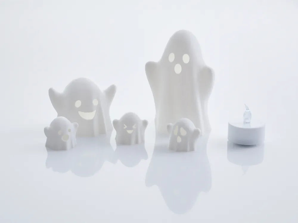 Cute Ghost Family Tea Light 3D Printed