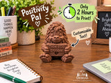 Harry the Bigfoot Positivity Pal 3D Printed