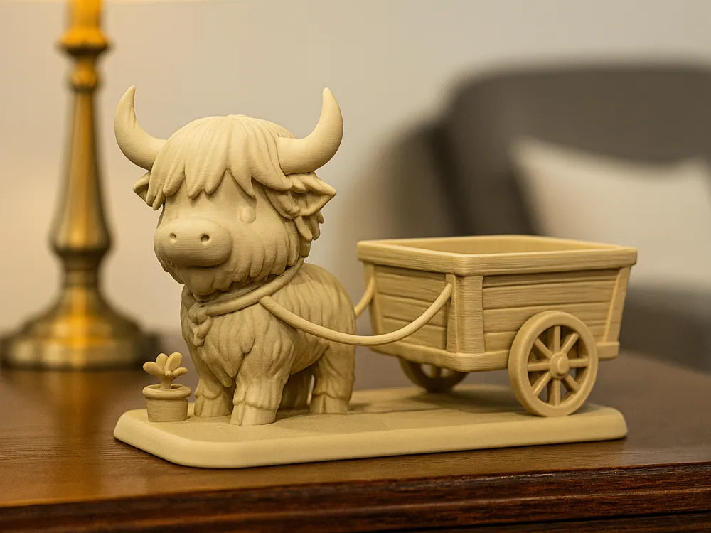 Highland Cow Figure / Catch All 3D printed