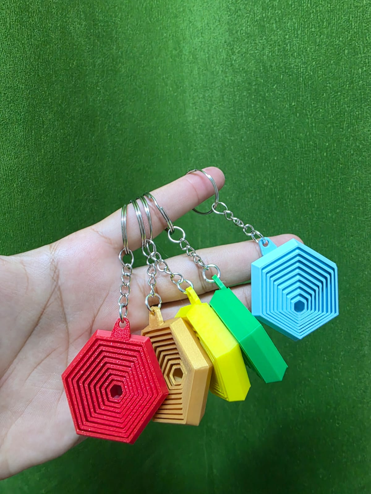 Hexagon Fidget Keychain