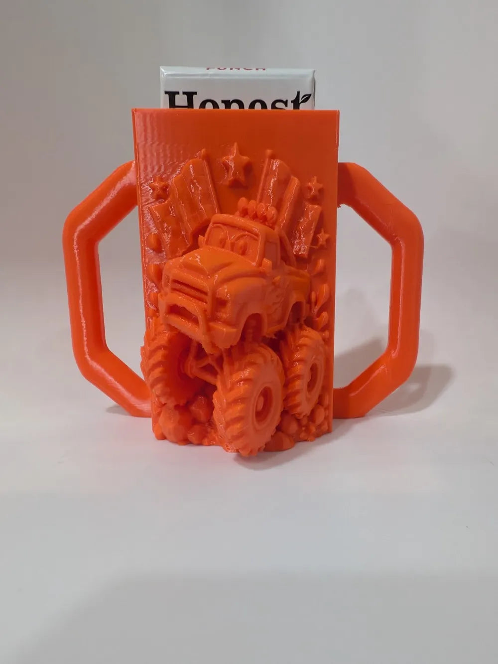 Monster Truck Juice Box Holder 3D printed