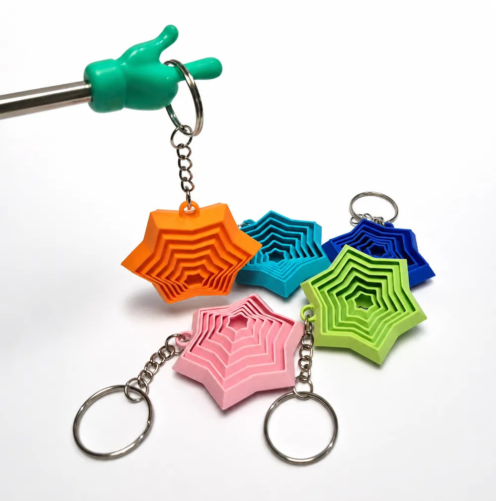 Star Fidget Keychain 3D printed