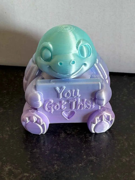 Turtle Desktop Encouragement 3D Printed