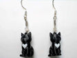 Tuxedo Cat Earrings 3D printed