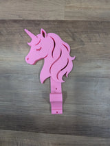 Unicorn Swappable Kids Wall Hook 3D printed