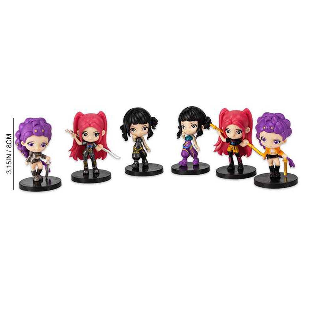 6PCS - Kpop Demon Hunters HUNTRIX Character Collectible Mini Figure Set