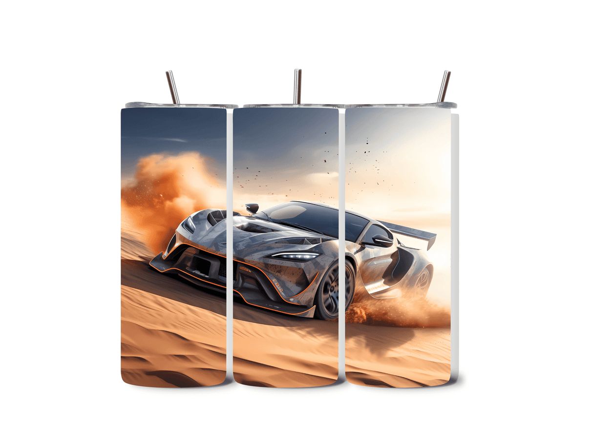 20oz Stainless-Steel Tumblers-Sports Car in Desert Design