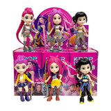 6PCS - Kpop Demon Hunters Huntrix Figure Keychain Blind Box Trading Card