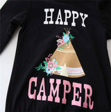 Happy Camper Little Girl Hoodie and Pants