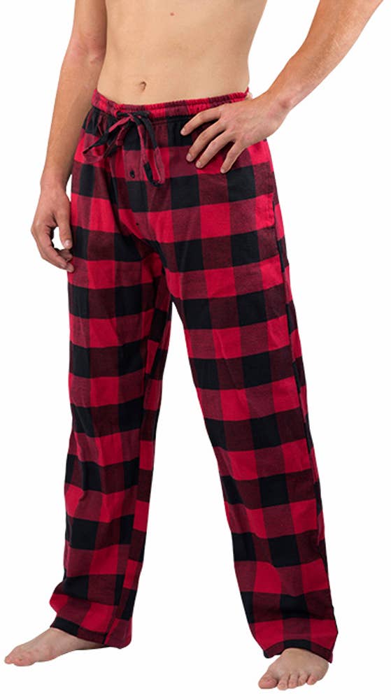 Men Flannel Pajama Pant 39975 Red Buffalo Plaid