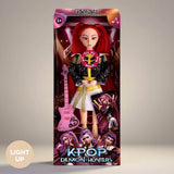 Light Up Kpop Demon Hunters Character Figure Doll with Guitar