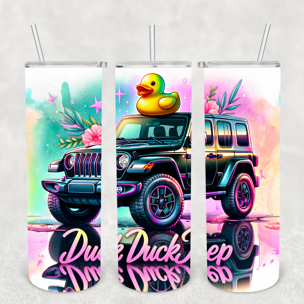 Duck Duck Jeep Purple 20oz Tumbler