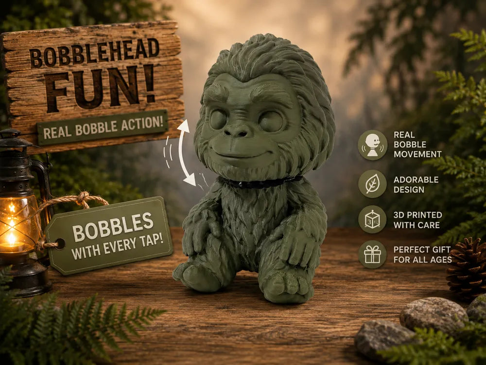 Bigfoot Bobblehead 3D printed