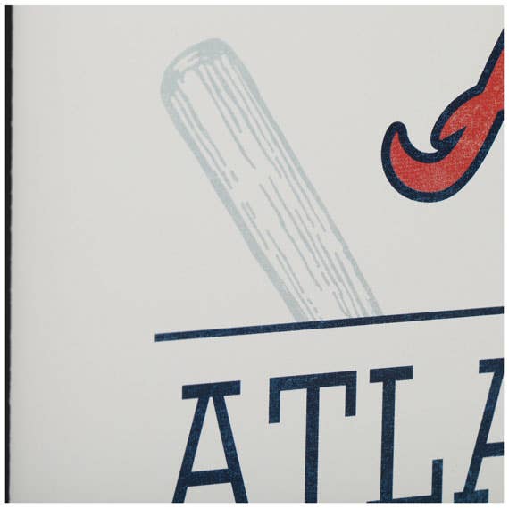 Atlanta Braves Baseball Club Framed Wood Wall Decor