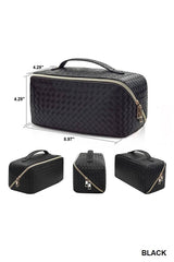 Leather Cosmetic Makeup Travel Bag