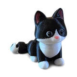 Sassy Black/White Cat Mini 3D Printed Animal