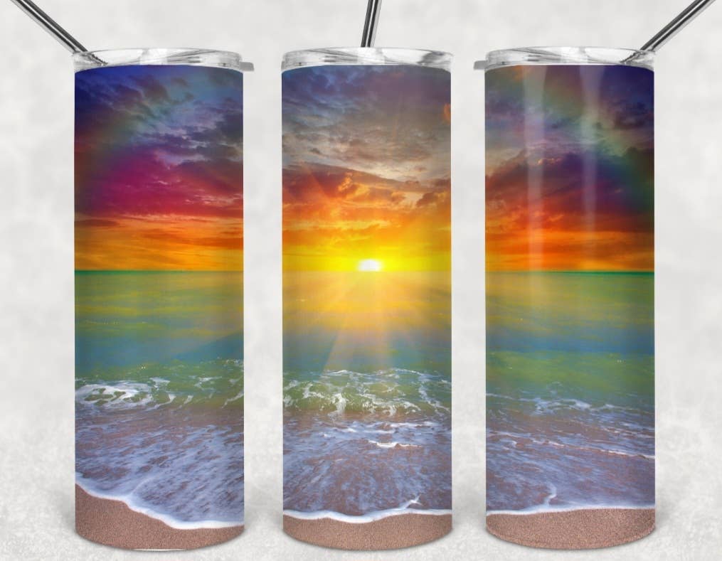 Rainbow Sunset Tumbler