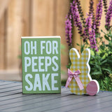 For Peeps Sake Box Sign & Chunky Bunny Sitter 2/Set